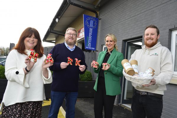 Mallusk Enterprise Park Christmas Market 1 December 2022 promotional photo with local business who will be selling on the night The Salty Herb